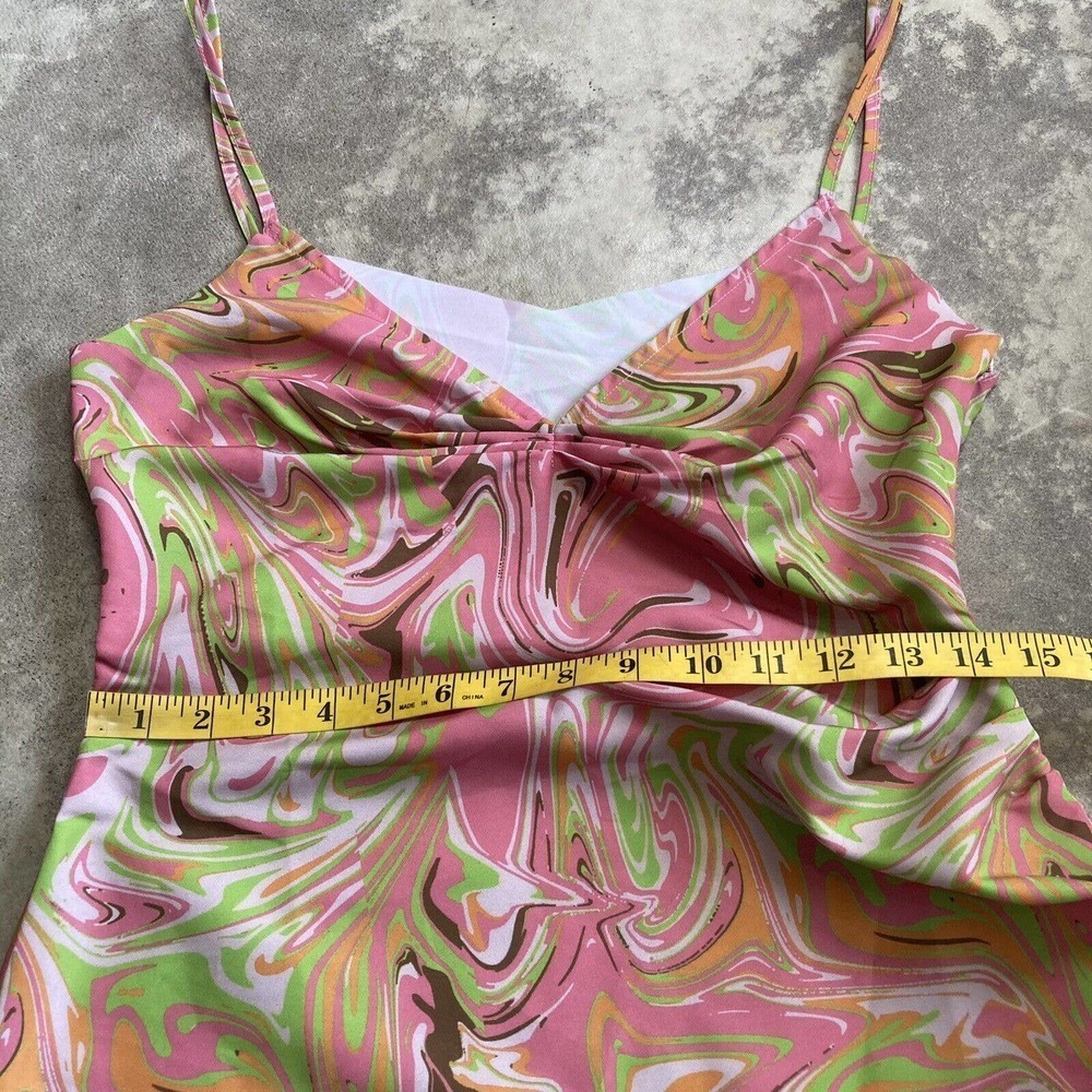 Maisie Wilen Dress Womens Size Medium SS21 Party‎ Girl Warped Pink Multicolor - Picture 3 of 10
